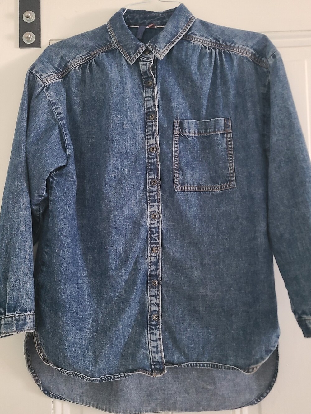 Anthropologie Pilcro Denim Button-Down Shirt - Blue